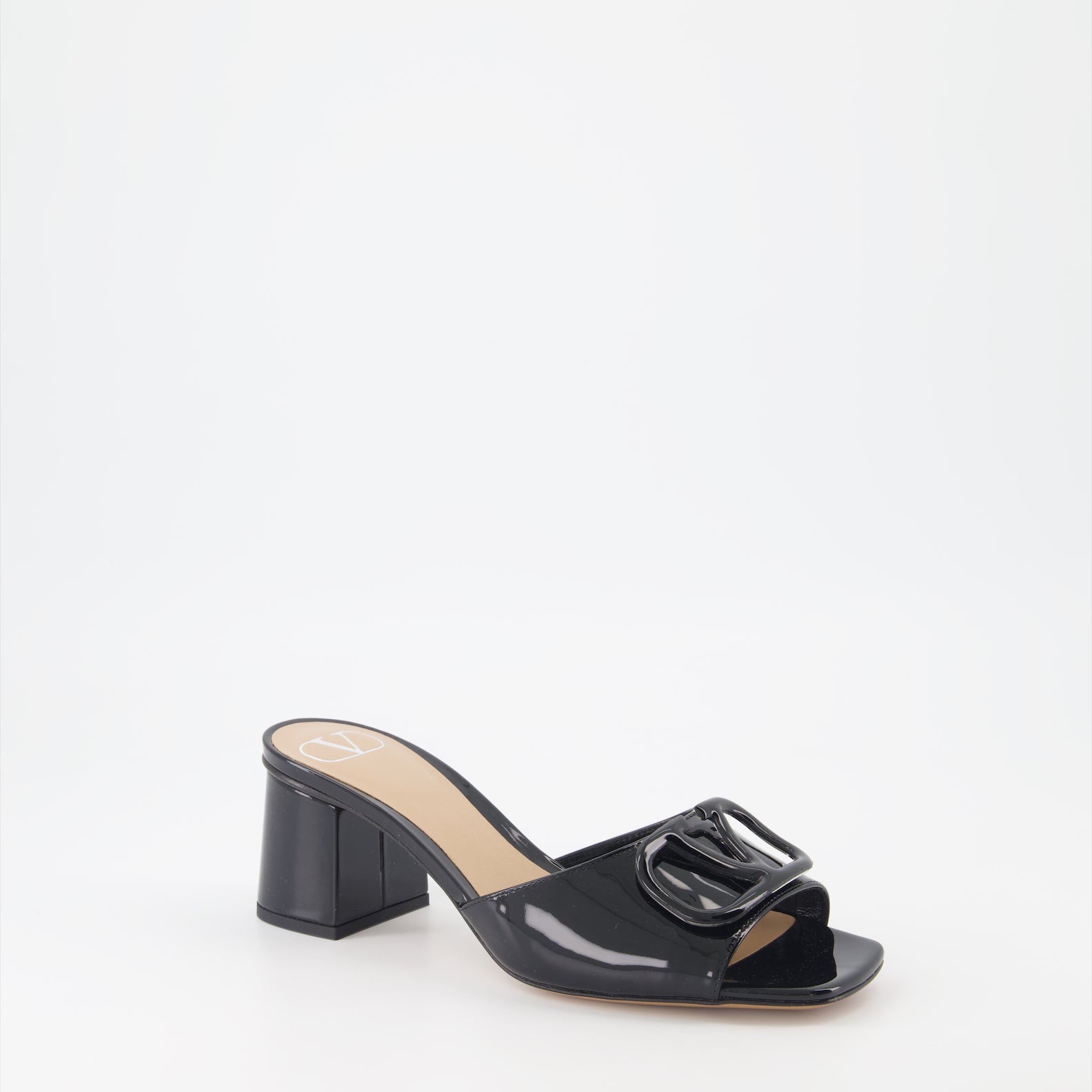Zapatos abiertos Mules VLogo à talon Valentino Garavani Negro Femme