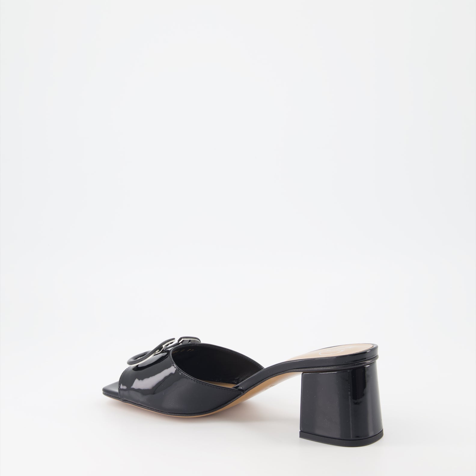 Zapatos abiertos Mules VLogo à talon Valentino Garavani Negro Femme