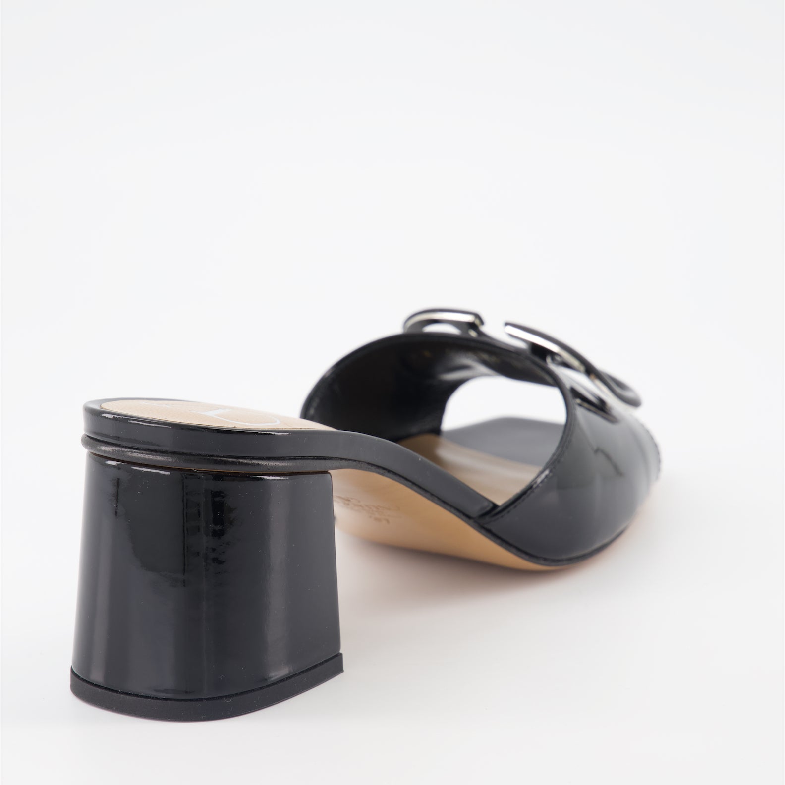 Zapatos abiertos Mules VLogo à talon Valentino Garavani Negro Femme