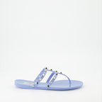 Chaussures ouvertes Tongs Rockstud Valentino Garavani Bleu Femme