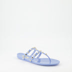 Chaussures ouvertes Tongs Rockstud Valentino Garavani Bleu Femme