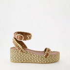 플랫폼 슈즈 Sandales compensées Rockstud Valentino Garavani 갈색 Femme