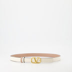 Cintos Ceinture VLogo réversible Valentino Garavani Bege Femme