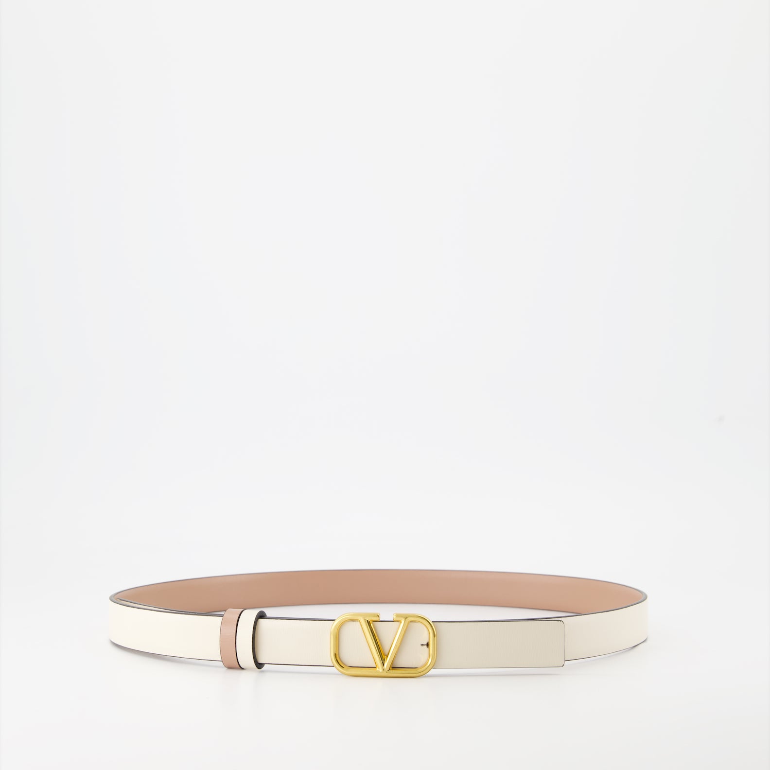 Cintos Ceinture VLogo réversible Valentino Garavani Bege Femme