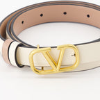Cintos Ceinture VLogo réversible Valentino Garavani Bege Femme