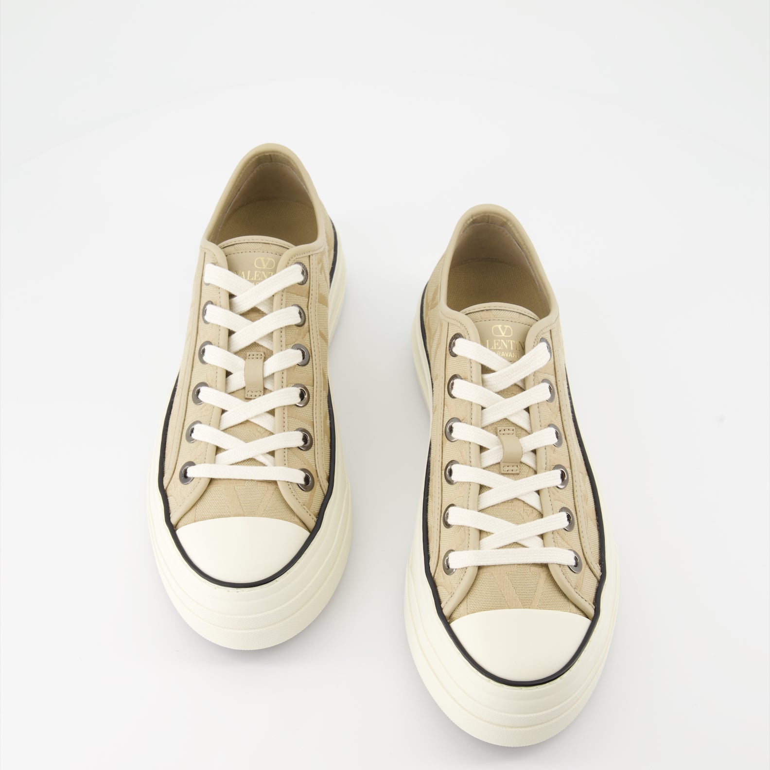 Sneakers Baskets Totaloop VLogo Valentino Garavani Beige Femme