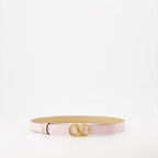 Cintos Ceinture VLogo réversible Valentino Garavani Rosa Femme