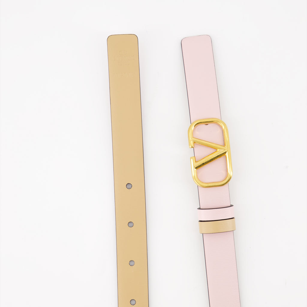 Cintos Ceinture VLogo réversible Valentino Garavani Rosa Femme