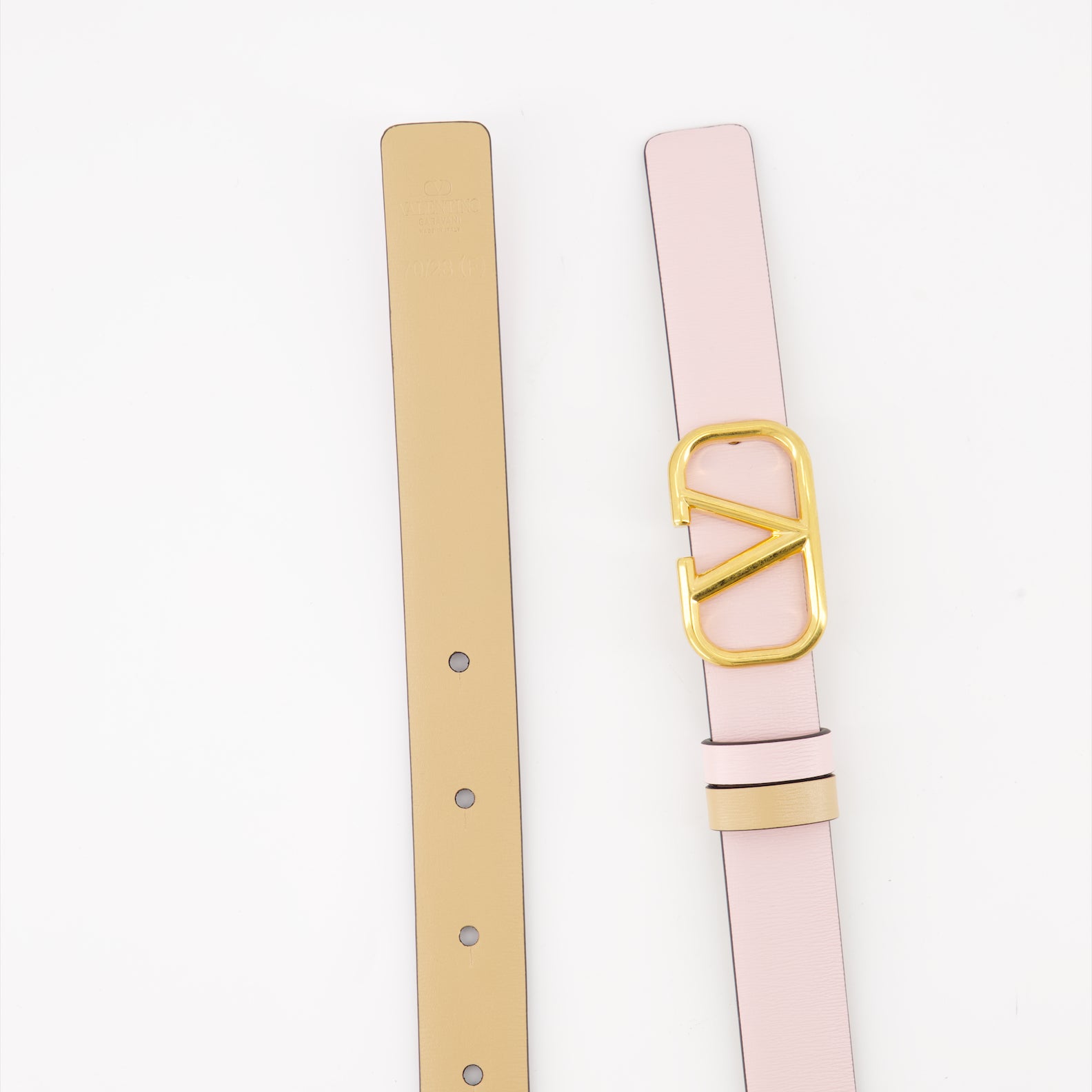 Cintos Ceinture VLogo réversible Valentino Garavani Rosa Femme