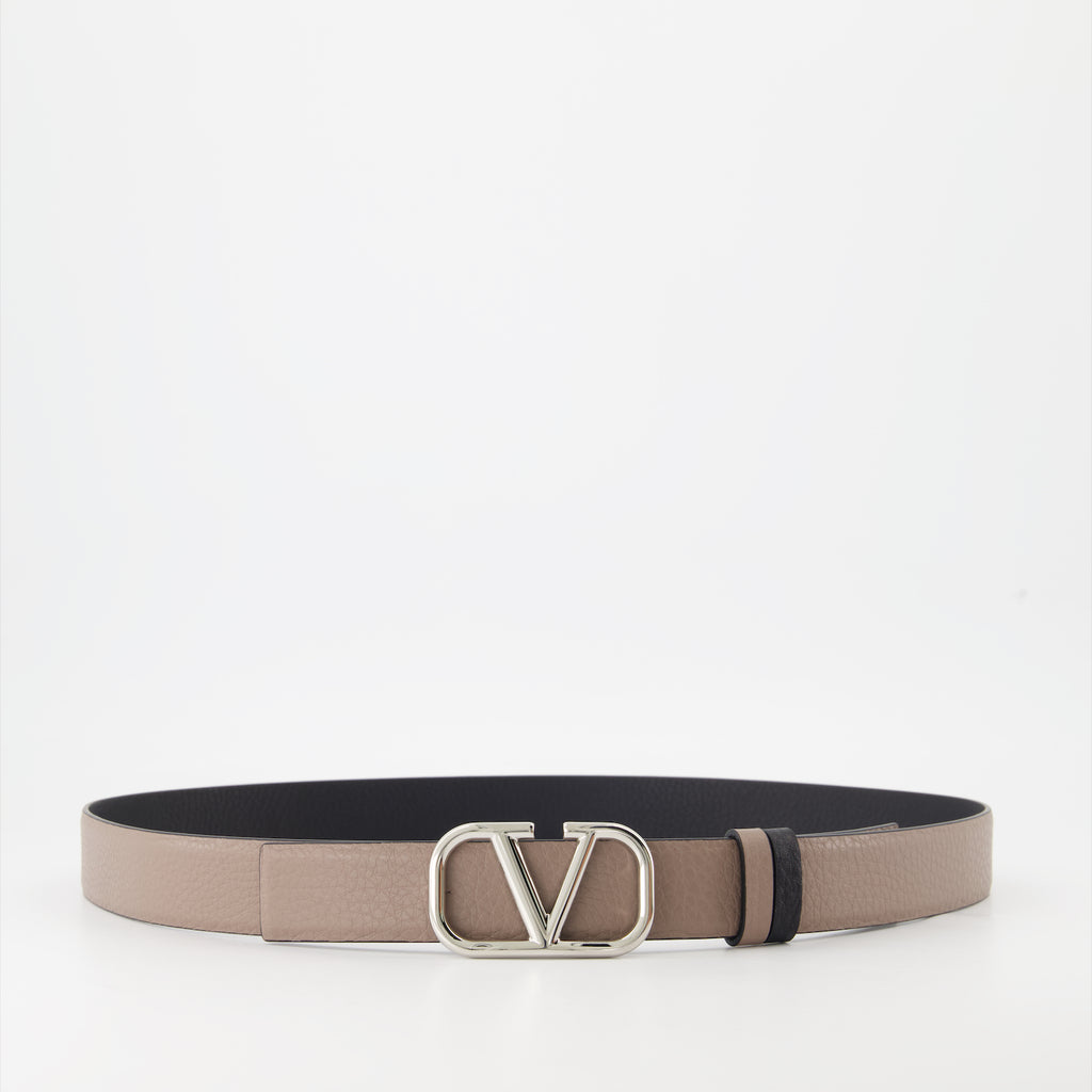 Cintos Ceinture VLogo réversible Valentino Garavani Bege Homme