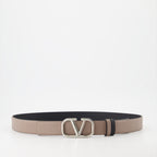 Cintos Ceinture VLogo réversible Valentino Garavani Bege Homme