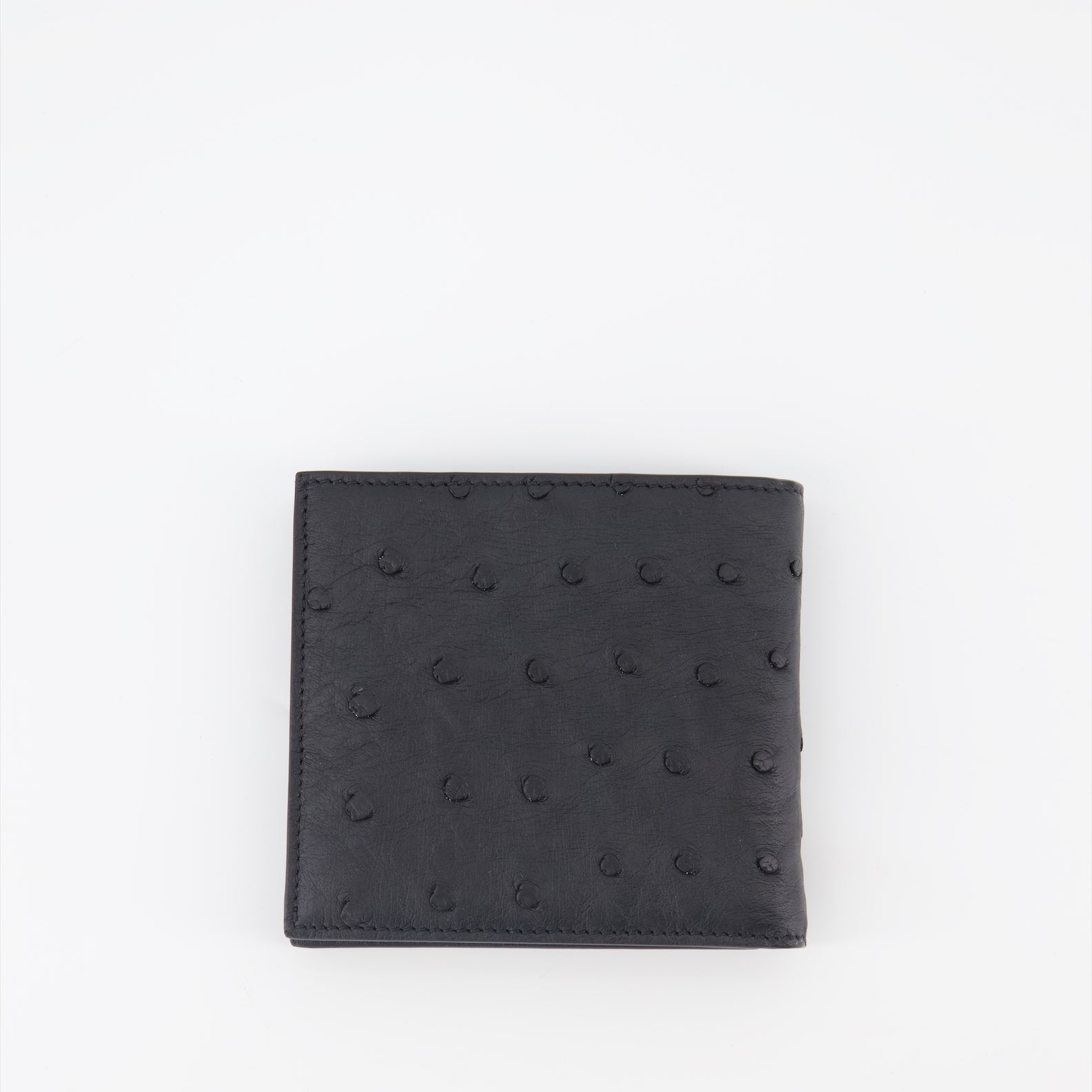 Small leather goods Ostrich leather wallet Valentino Garavani Black Man