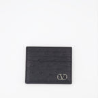 Small leather goods Ostrich leather card holder Valentino Garavani Black Man