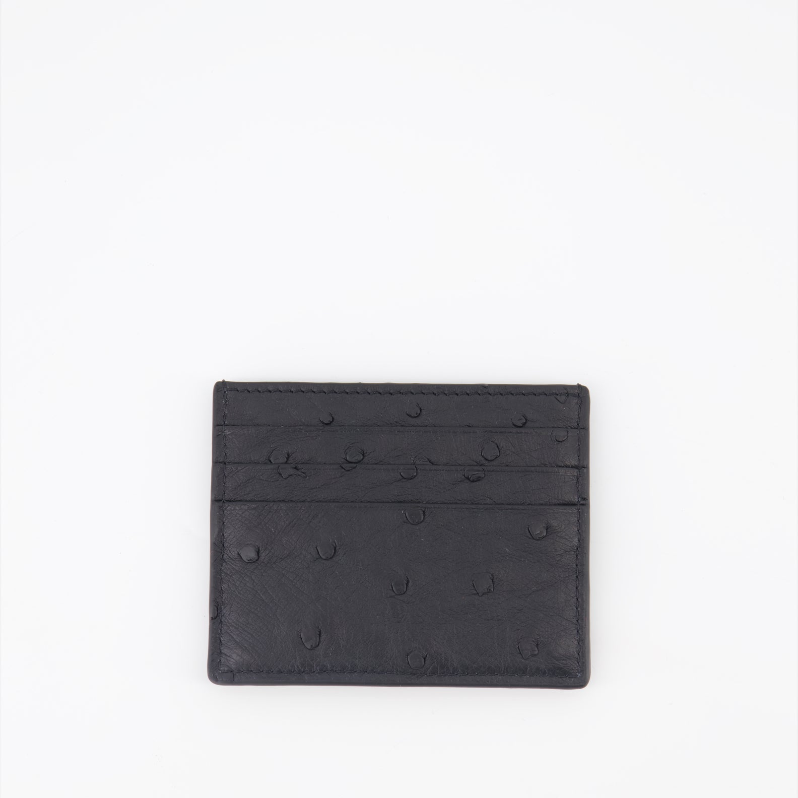 Small leather goods Ostrich leather card holder Valentino Garavani Black Man