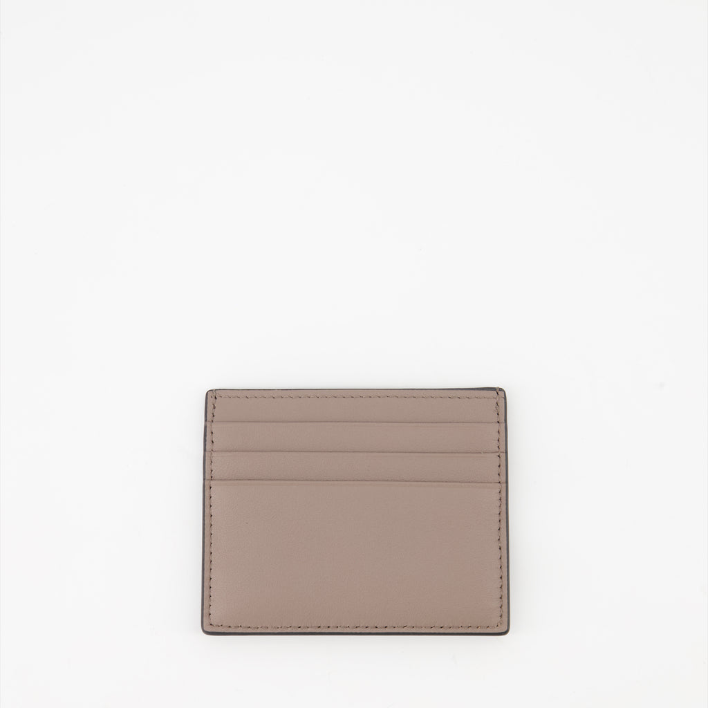 Pequeños artículos de cuero Porte-cartes VLogo Valentino Garavani Beige Homme