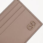 Pequeños artículos de cuero Porte-cartes VLogo Valentino Garavani Beige Homme