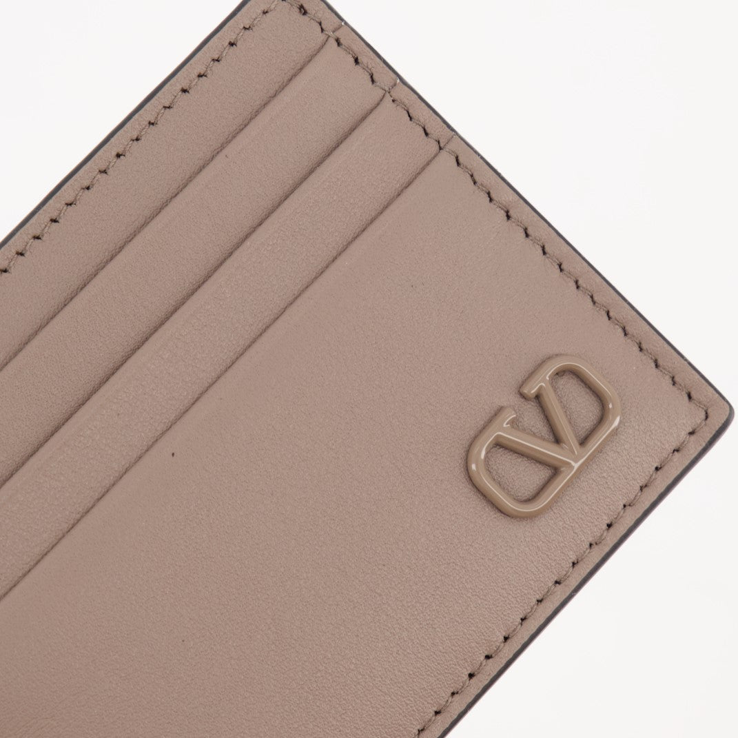スモールレザーグッズ Vロゴカードホルダー Valentino Garavani ベージュ 男