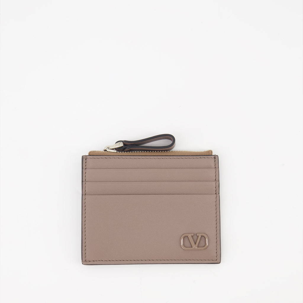 Kleine lederwaren VLogo Geldbörse Valentino Garavani Beige Homme