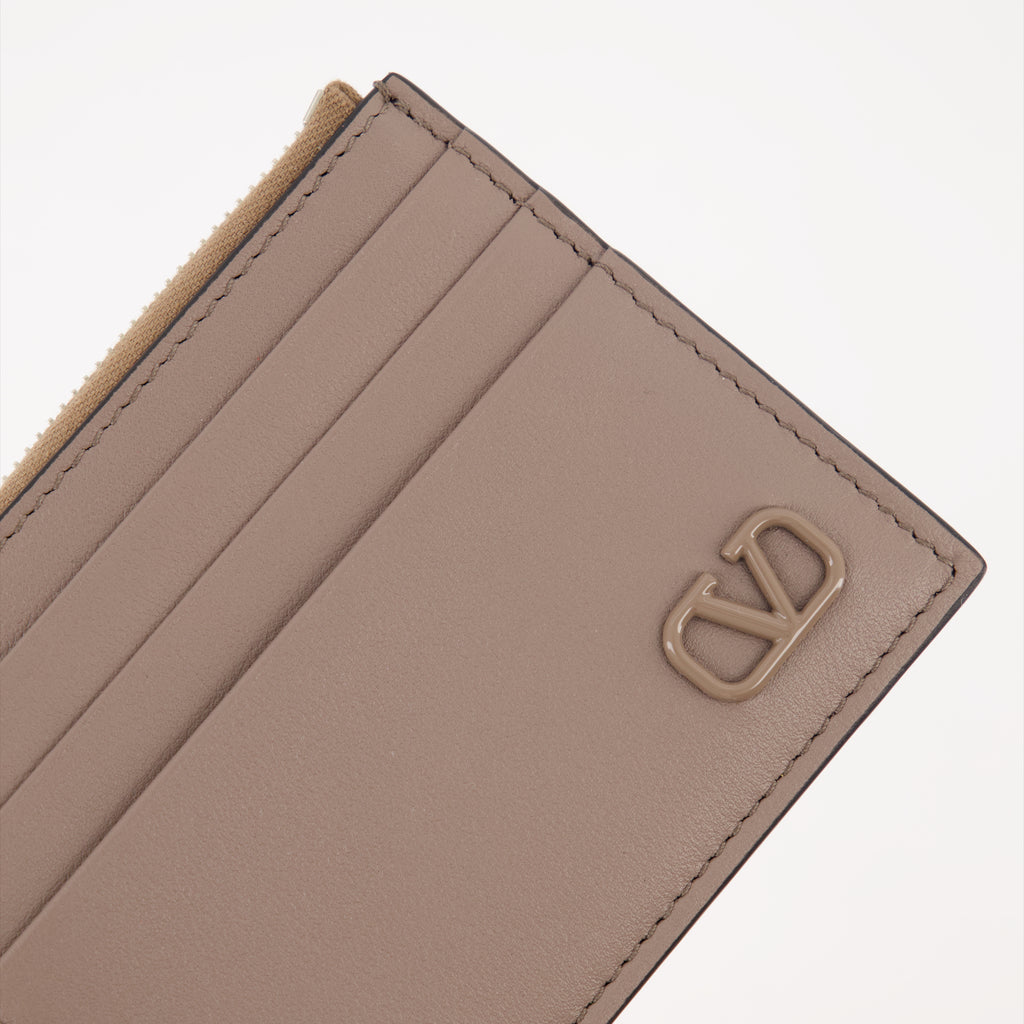 Kleine lederwaren VLogo Geldbörse Valentino Garavani Beige Homme