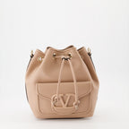 Sacs seau Sac seau Locò en cuir Valentino Garavani Beige Femme