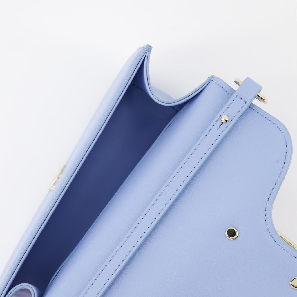 Umhängetaschen Sac Locò en cuir Valentino Garavani Blau Femme