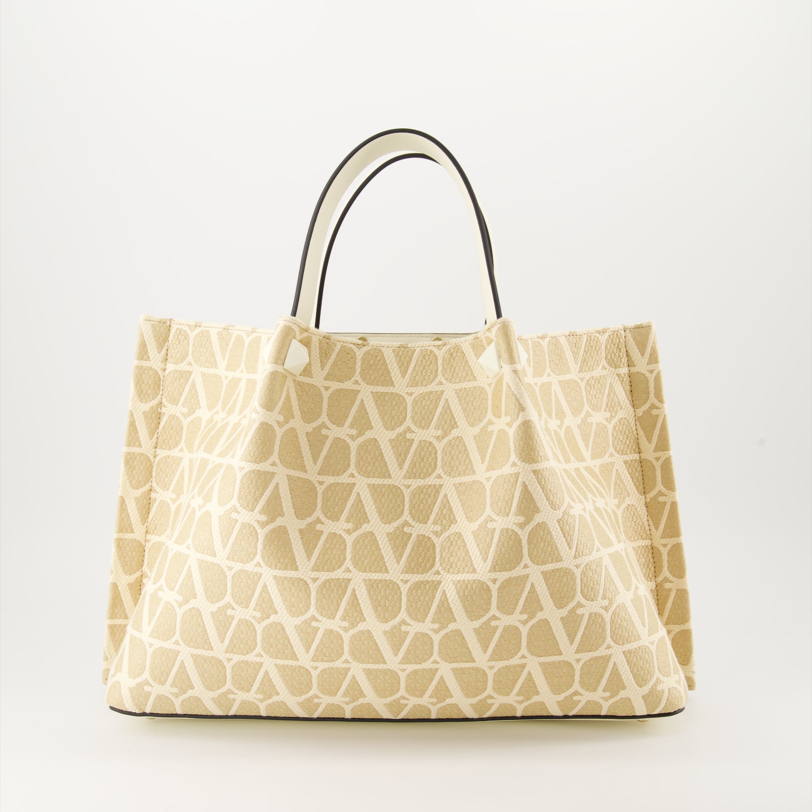 Sacs cabas Sac cabas en toile iconographe Valentino Garavani Beige Femme