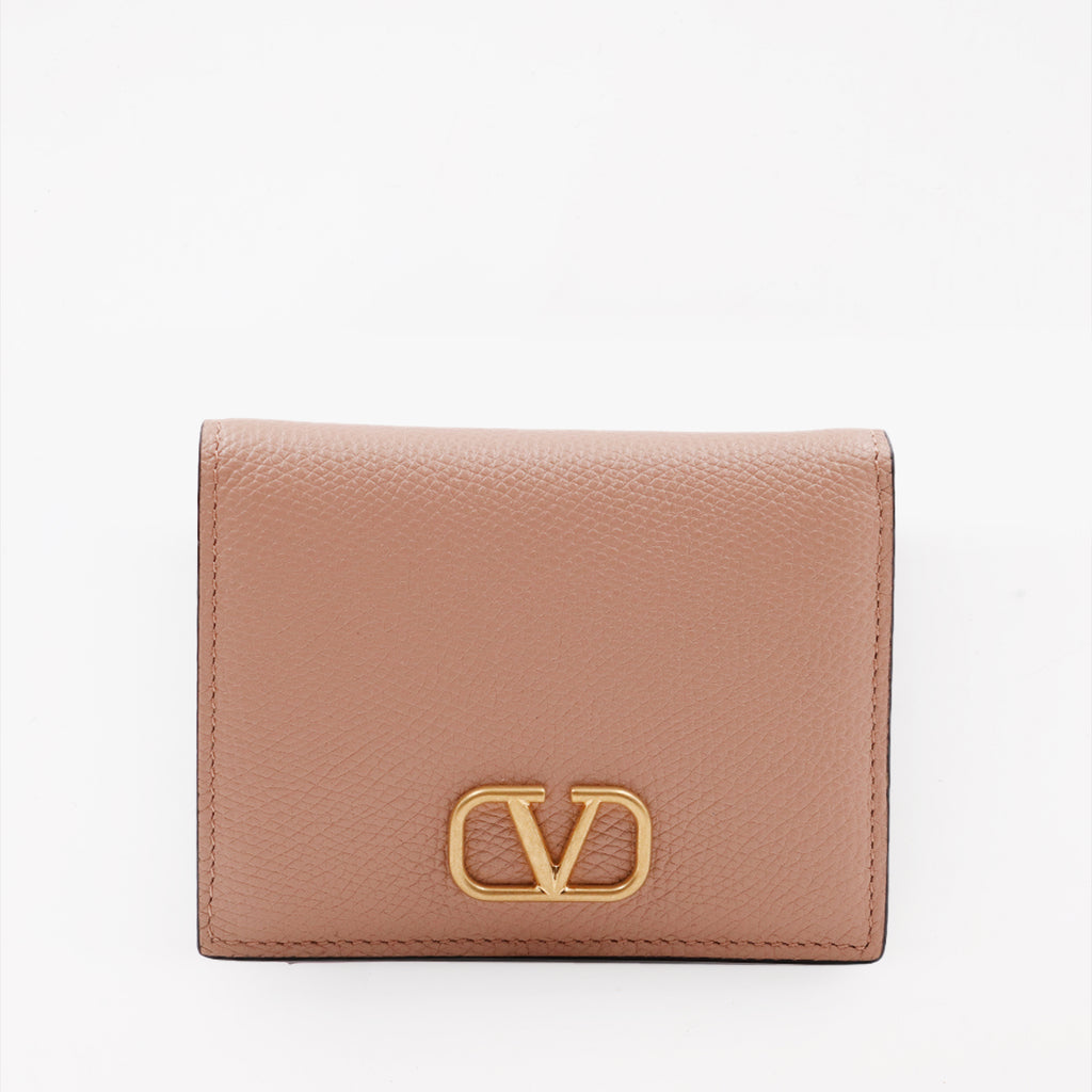 スモールレザーグッズ Vロゴウォレット Valentino Garavani ベージュ 女性