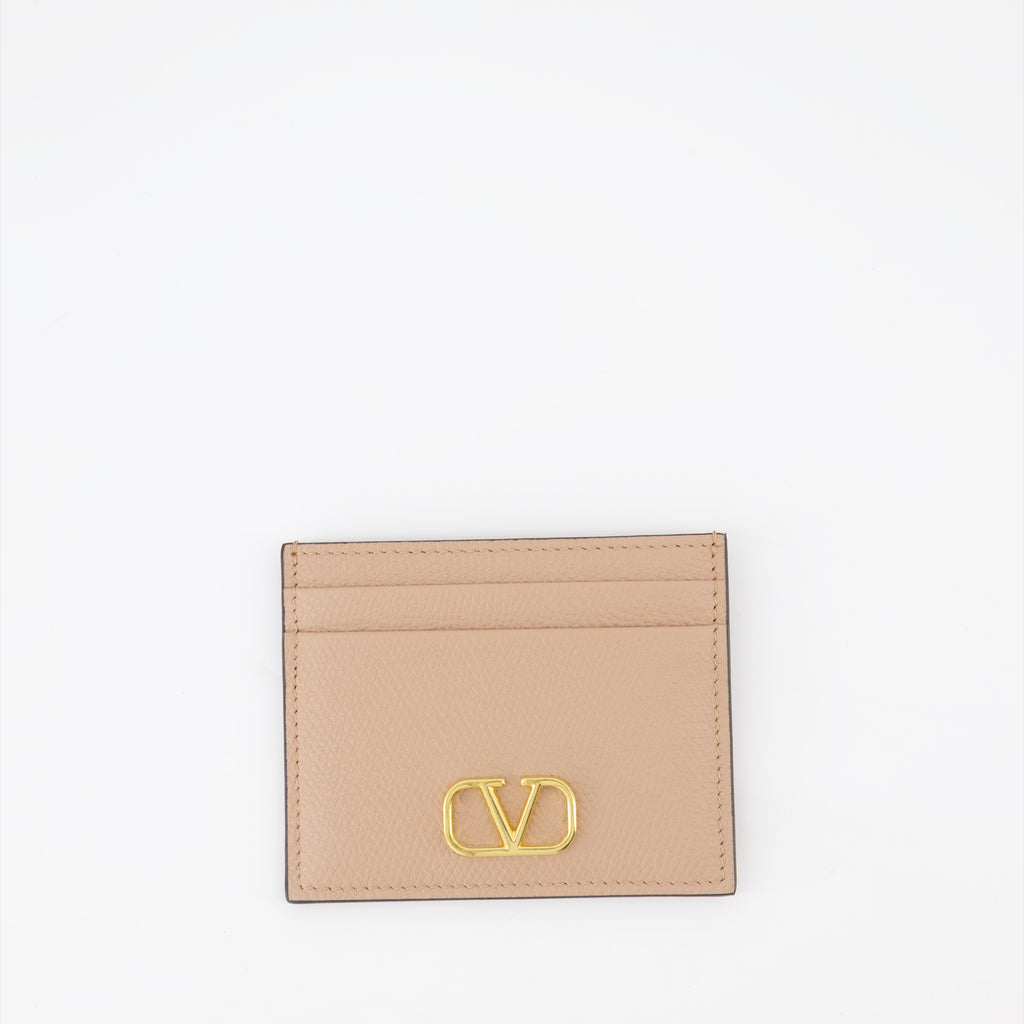 スモールレザーグッズ Vロゴカードホルダー Valentino Garavani ベージュ 女性