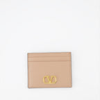 スモールレザーグッズ Vロゴカードホルダー Valentino Garavani ベージュ 女性