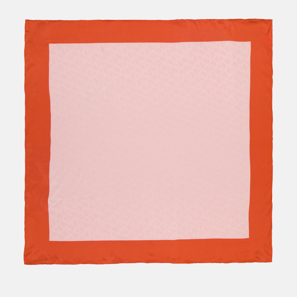 Écharpes, foulards et gants Carré de soie réversible Valentino Garavani Rose Femme