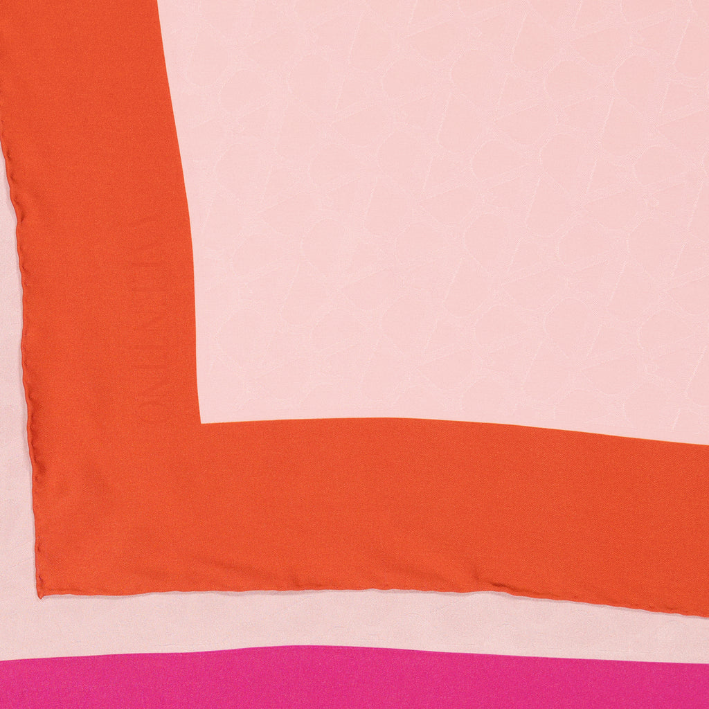 Écharpes, foulards et gants Carré de soie réversible Valentino Garavani Rose Femme