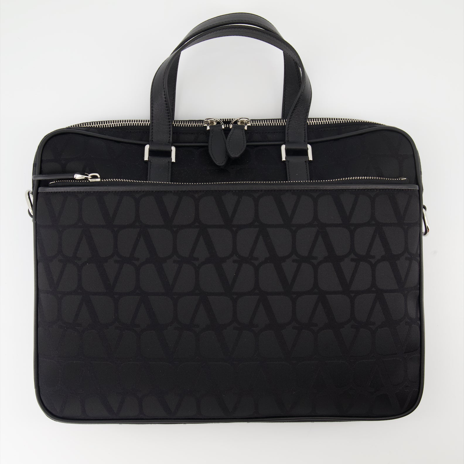 Tote bags VLogo monogram briefcase Valentino Garavani Black Unisex