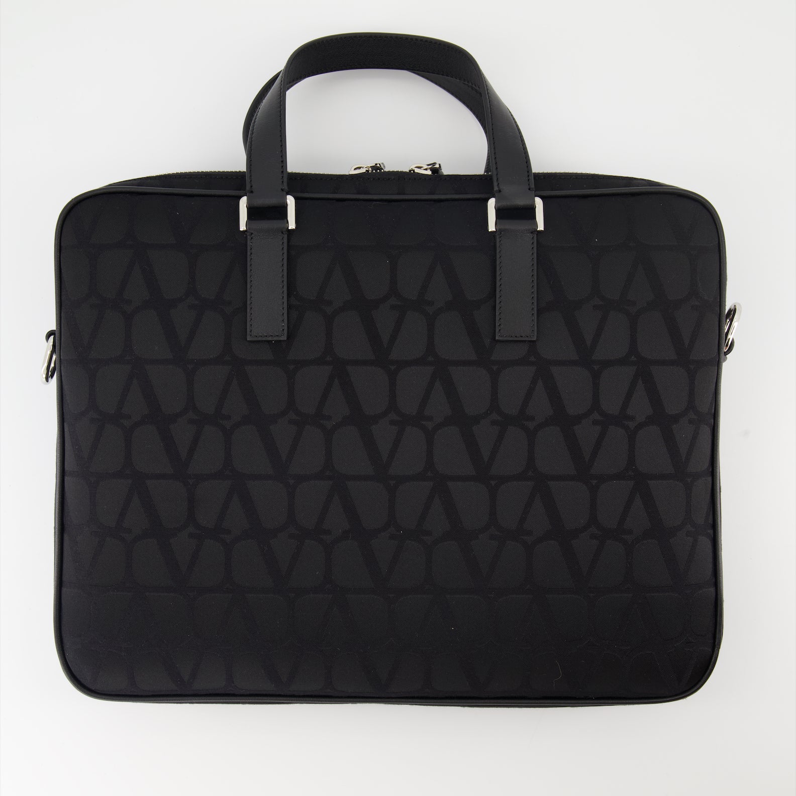 Tote bags VLogo monogram briefcase Valentino Garavani Black Unisex