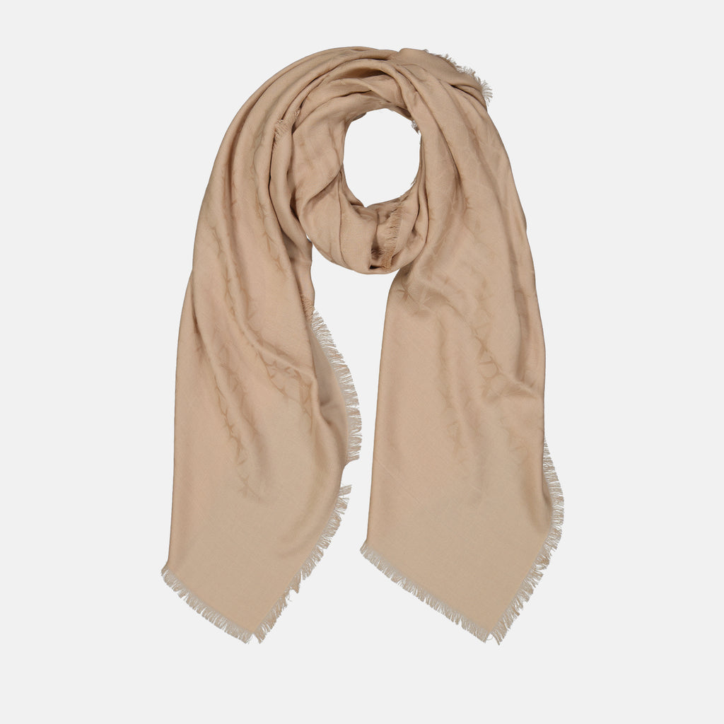 Lenços e luvas Châle monogrammé VLogo Valentino Garavani Bege Femme