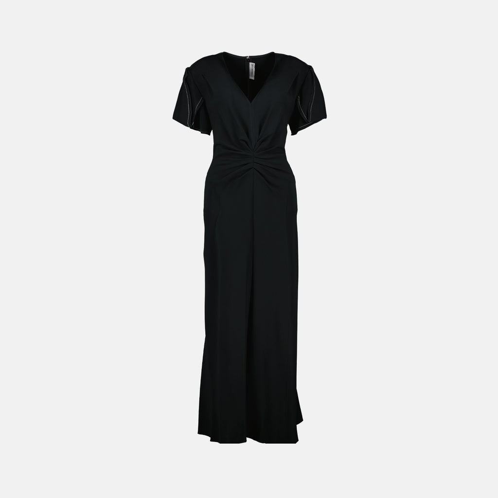 Kleider Robe mi-longue noire Victoria Beckham Schwarz Femme