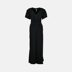 Kleider Robe mi-longue noire Victoria Beckham Schwarz Femme
