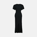 Kleider Robe mi-longue noire Victoria Beckham Schwarz Femme