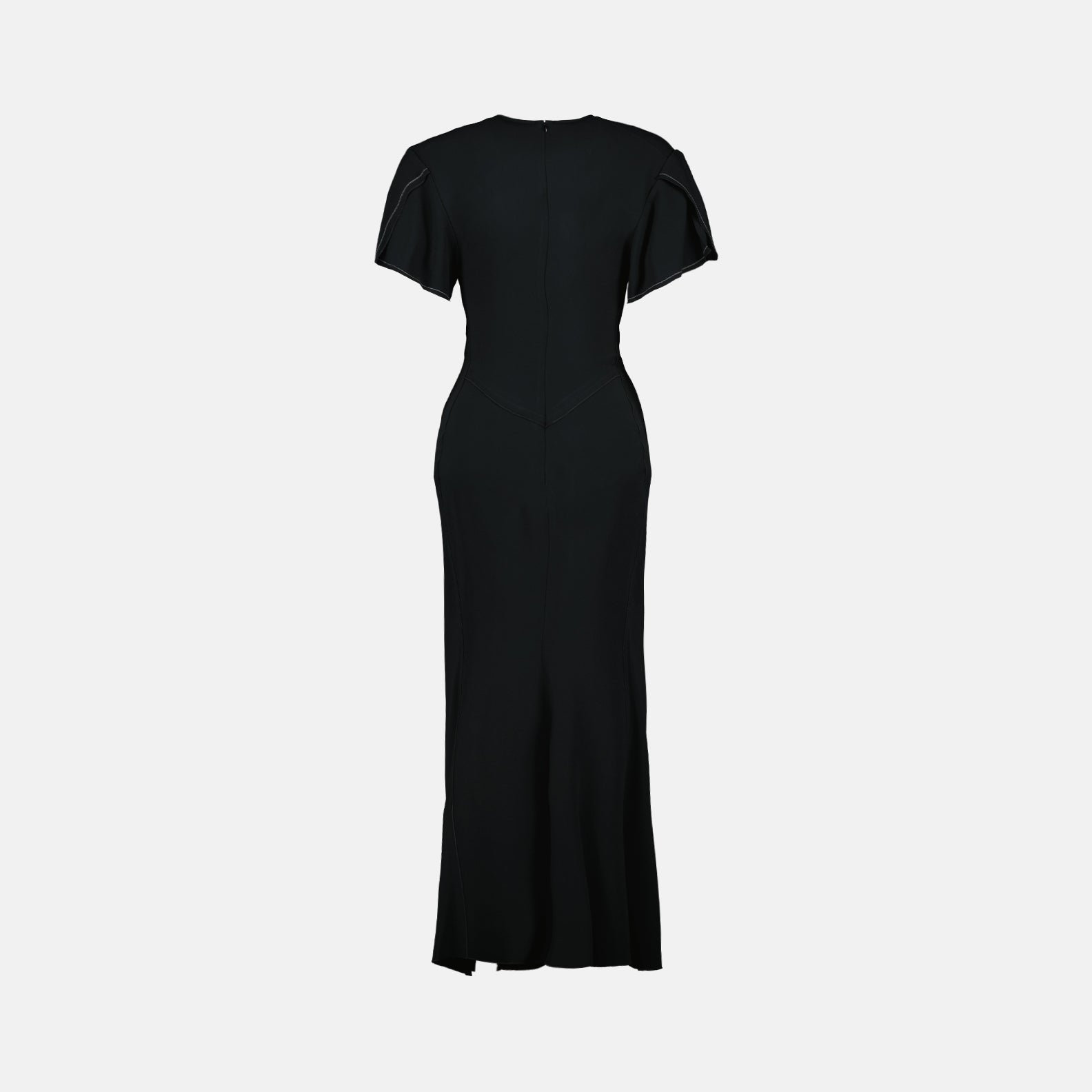 Kleider Robe mi-longue noire Victoria Beckham Schwarz Femme