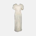 드레스 Robe mi-longue froncée Victoria Beckham 베이지 Femme