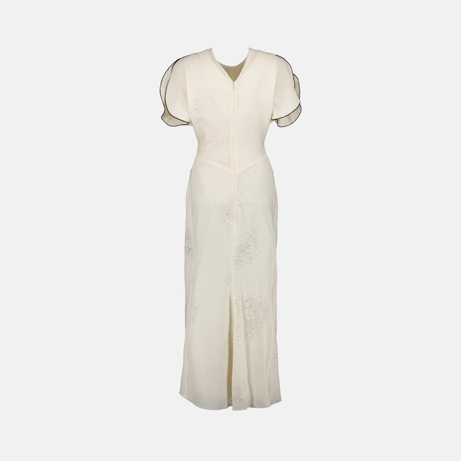 Kleider Robe mi-longue froncée Victoria Beckham Beige Femme