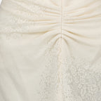 드레스 Robe mi-longue froncée Victoria Beckham 베이지 Femme