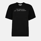 T-shirts “I’m smiling on the inside” T-shirt Victoria Beckham Black Women
