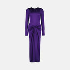 드레스 Robe mi-longue froncée Victoria Beckham 보라 Femme