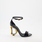 Open shoes DG Baroque heeled sandals Dolce & Gabbana Black Women