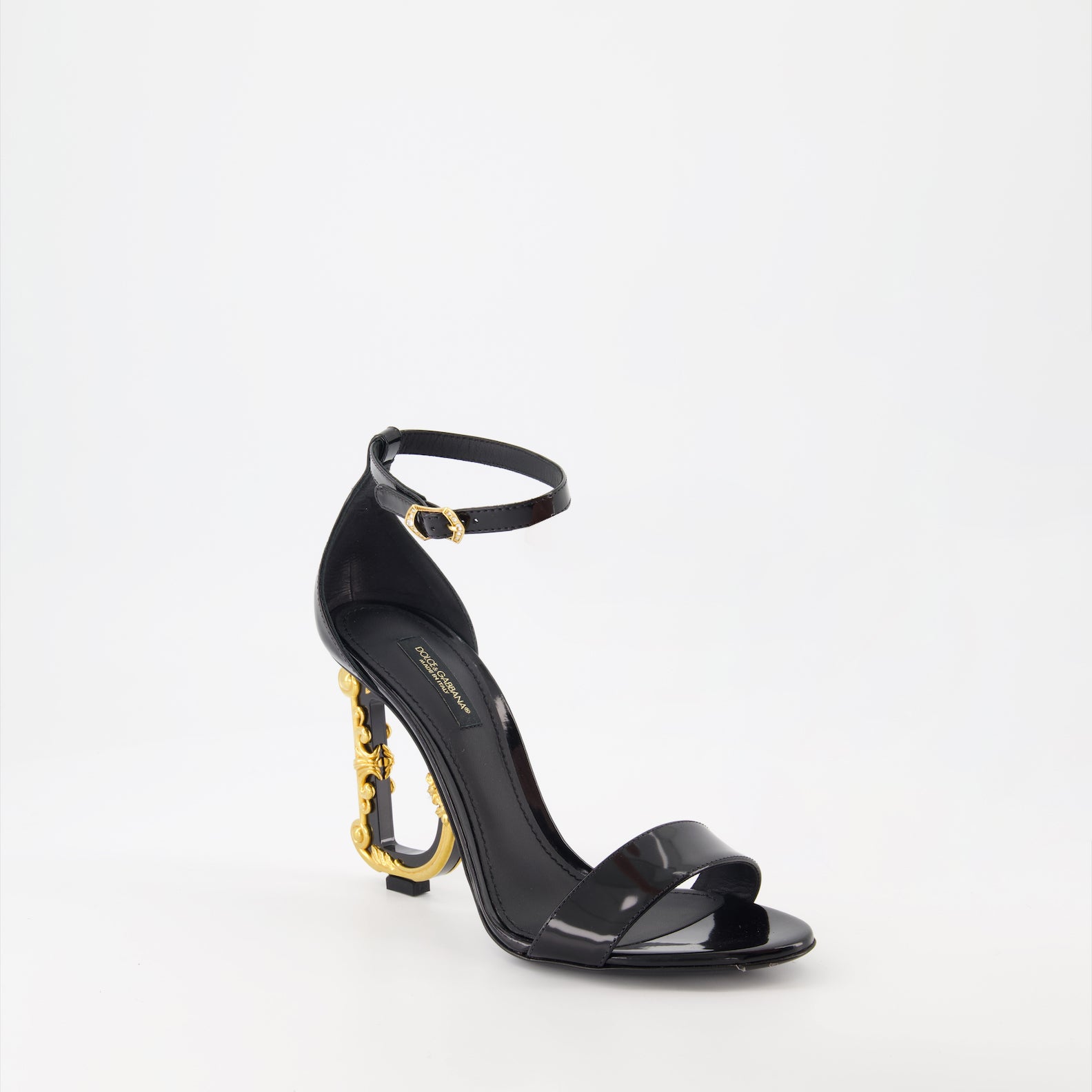 Open shoes DG Baroque heeled sandals Dolce & Gabbana Black Women