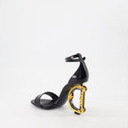 Open shoes DG Baroque heeled sandals Dolce & Gabbana Black Women