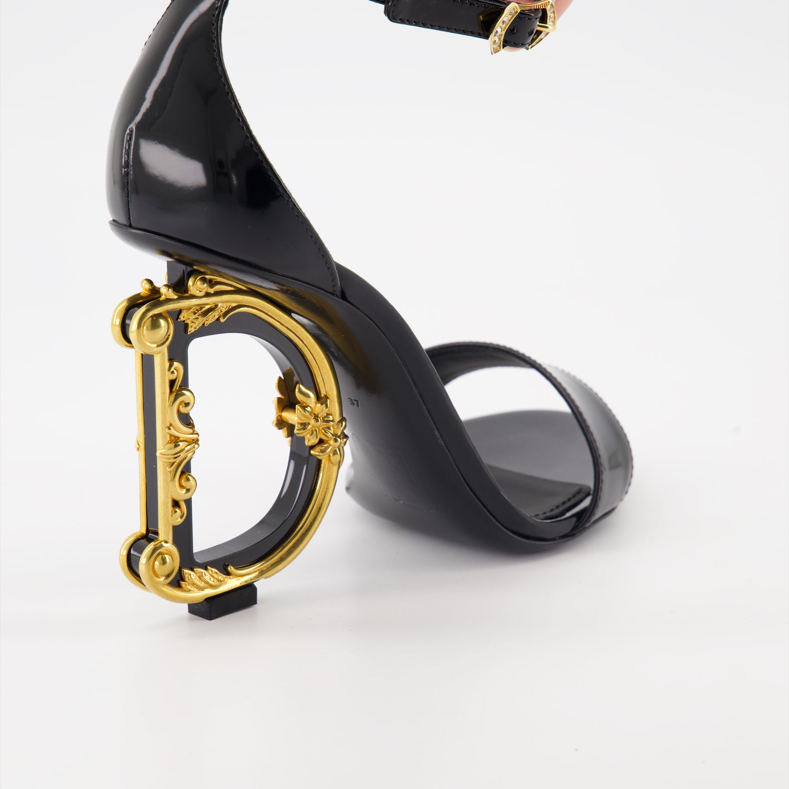 Open shoes DG Baroque heeled sandals Dolce & Gabbana Black Women