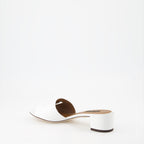 Chaussures ouvertes Mules DG en cuir lisse Dolce & Gabbana Blanc Femme