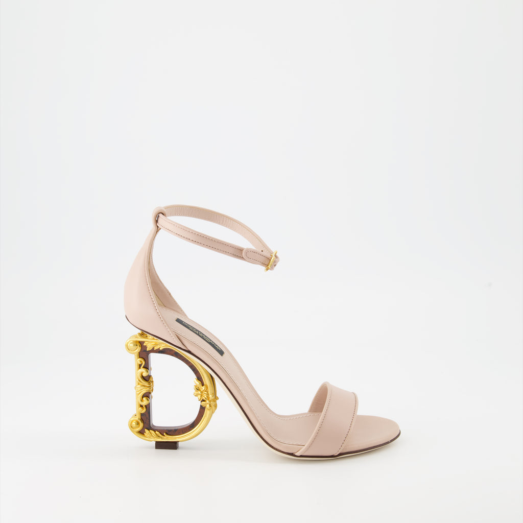 Offene schuhe Sandales à talon DG Baroque Dolce & Gabbana Beige Femme