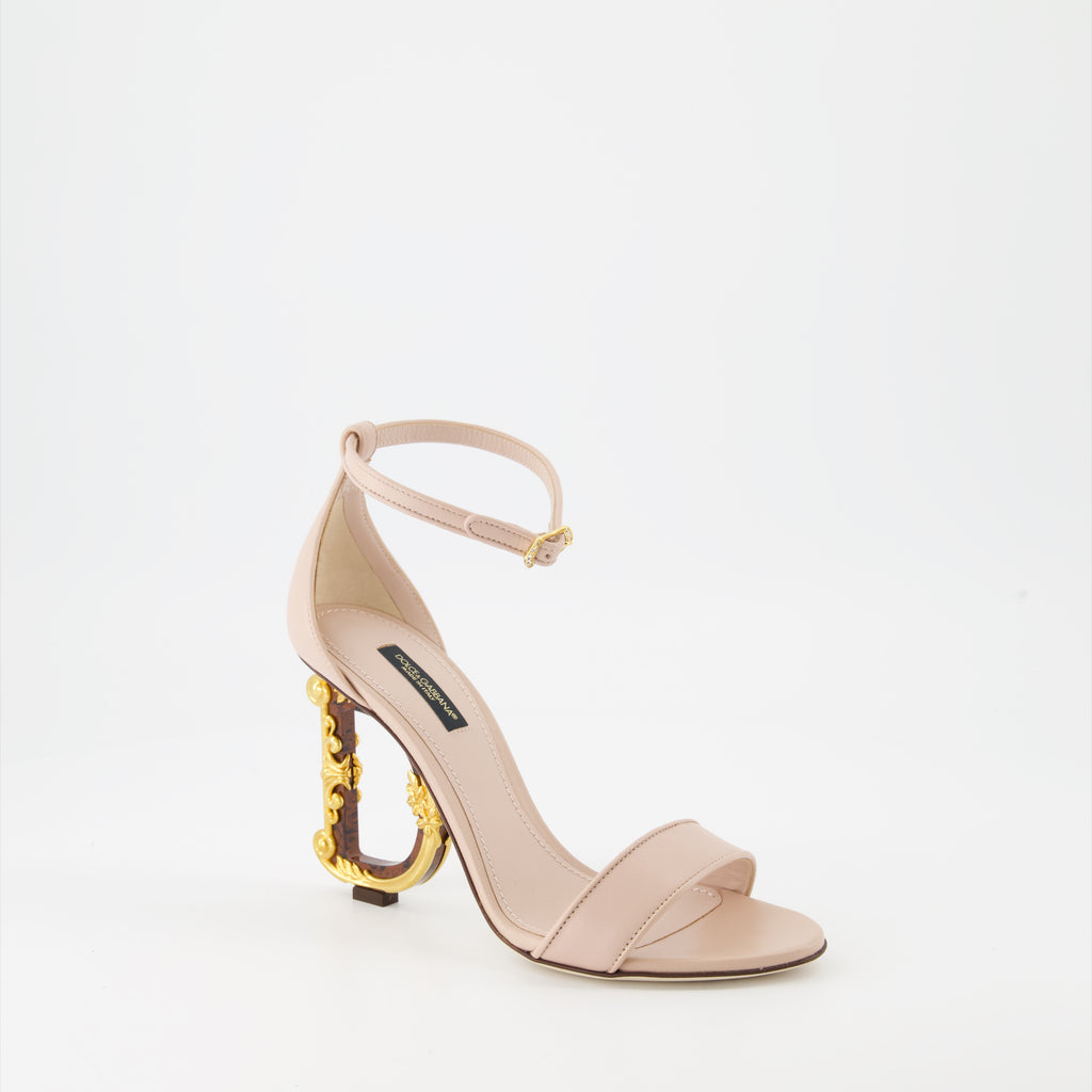 Offene schuhe Sandales à talon DG Baroque Dolce & Gabbana Beige Femme